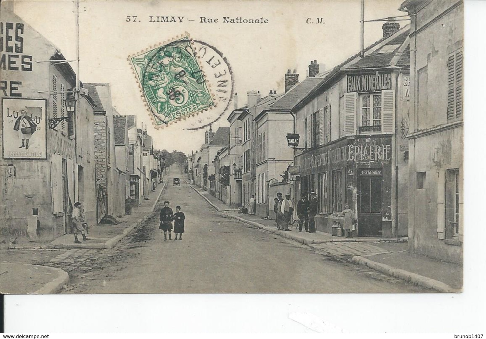 LIMAY   Rue Nationale 1907 - Limay