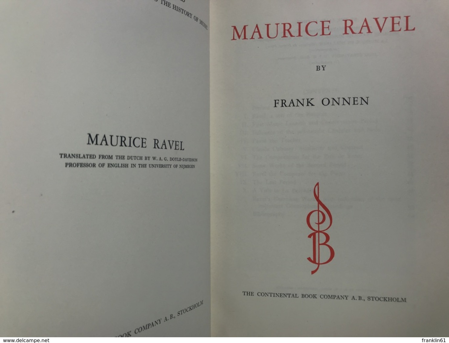 Maurice Ravel. - Musik