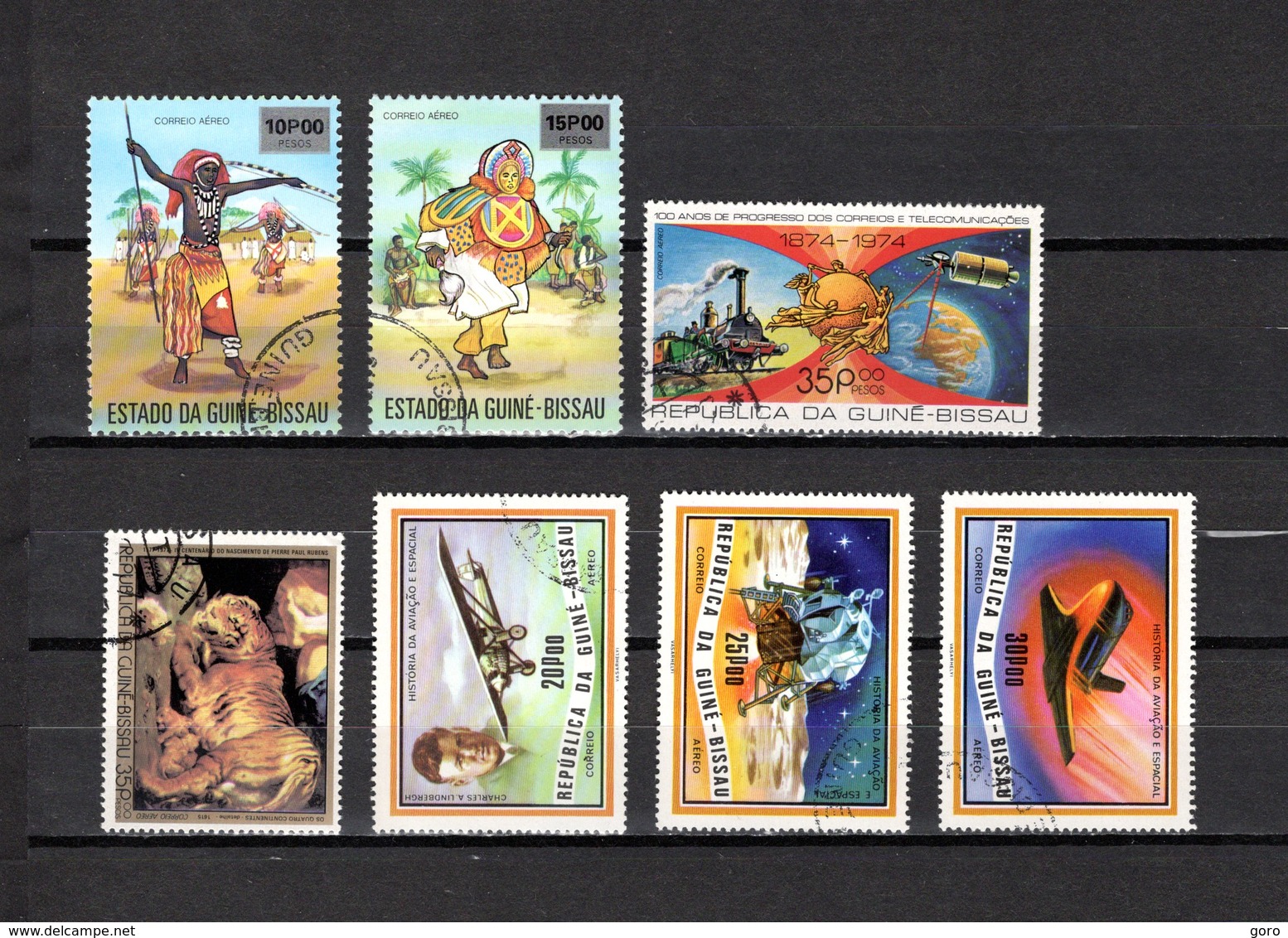 Guinea Bissau  1976-78  .-  Y&T  Nº  3/4-27-31-42/44    Aéreos - Guinée-Bissau