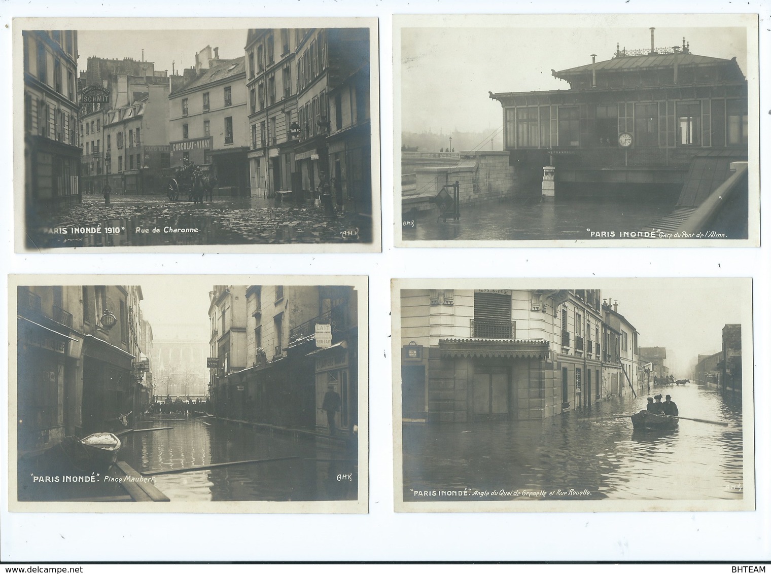 Paris Inondé Gare Du Pont De L'Alma Etc. ( Lot De 14 Cartes ) ( Frais De Port 3,00 EUR ) - Inondations De 1910