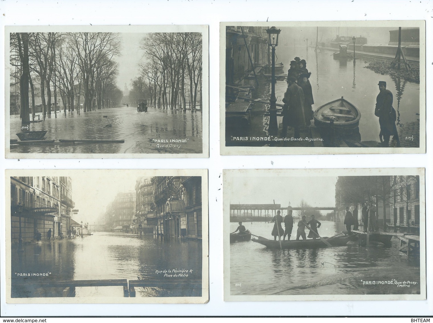 Paris Inondé Gare Du Pont De L'Alma Etc. ( Lot De 14 Cartes ) ( Frais De Port 3,00 EUR ) - Inondations De 1910