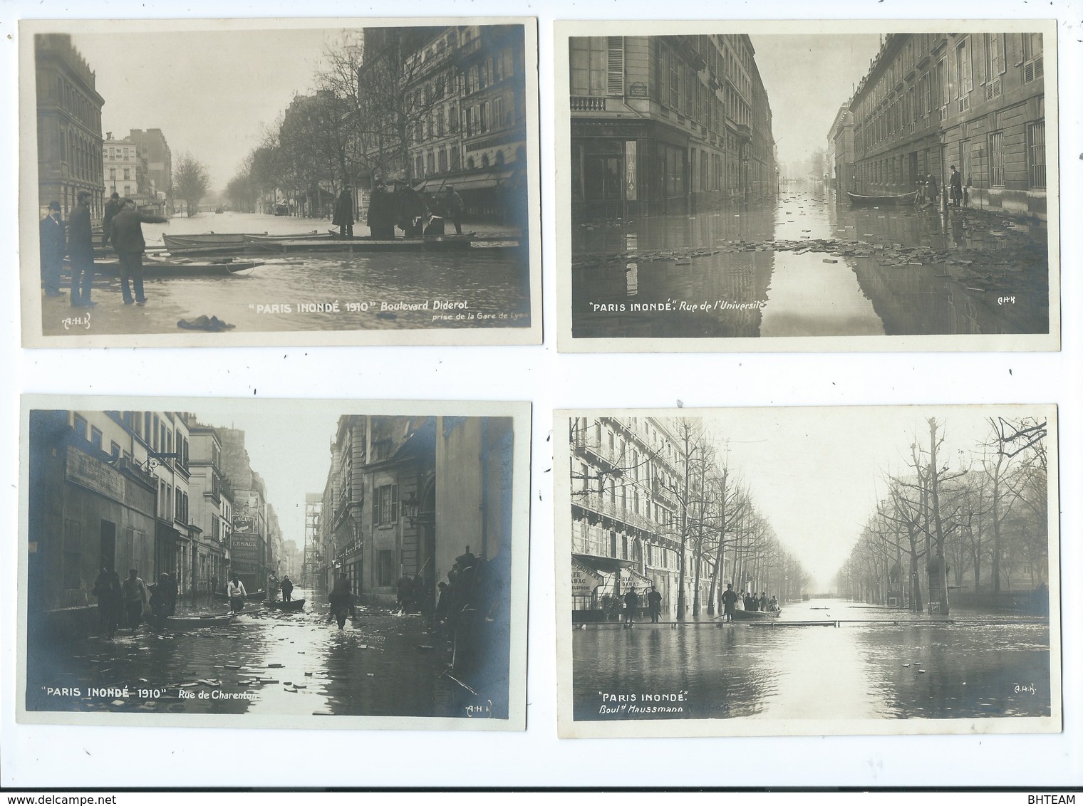 Paris Inondé Gare Du Pont De L'Alma Etc. ( Lot De 14 Cartes ) ( Frais De Port 3,00 EUR ) - Inondations De 1910