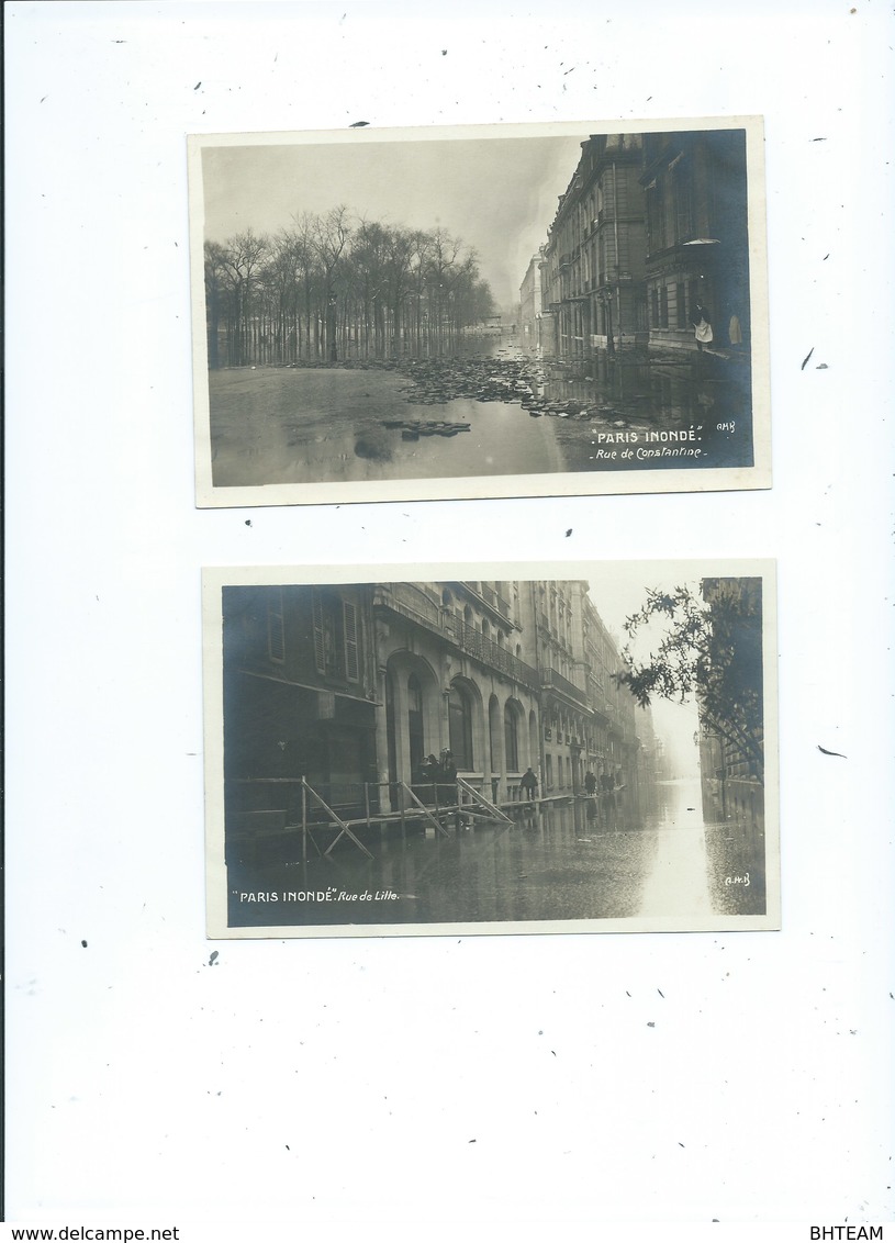 Paris Inondé Gare Du Pont De L'Alma Etc. ( Lot De 14 Cartes ) ( Frais De Port 3,00 EUR ) - Inondations De 1910