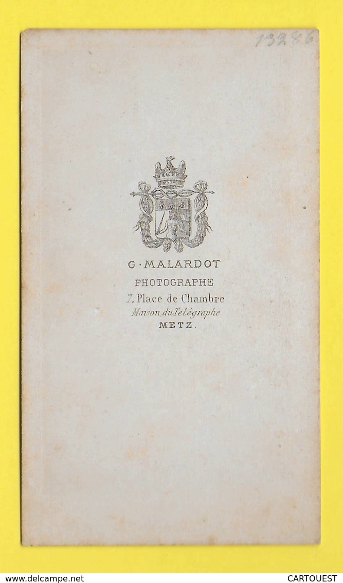 ֎ Photographie Albumen ֎ CDV Circa 1870 G MALARDOT à  METZ Portrait  Jeune Homme ֎ - Old (before 1900)