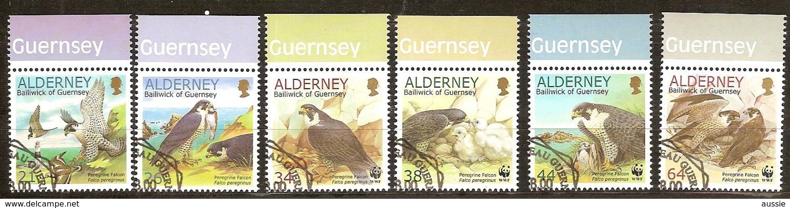 Alderney Aurigny 2000 Yvertnr. 146-51  (°) Oblitéré Used Cote 12,00 Euro Oiseaux Birds Vogels - Aigles & Rapaces Diurnes