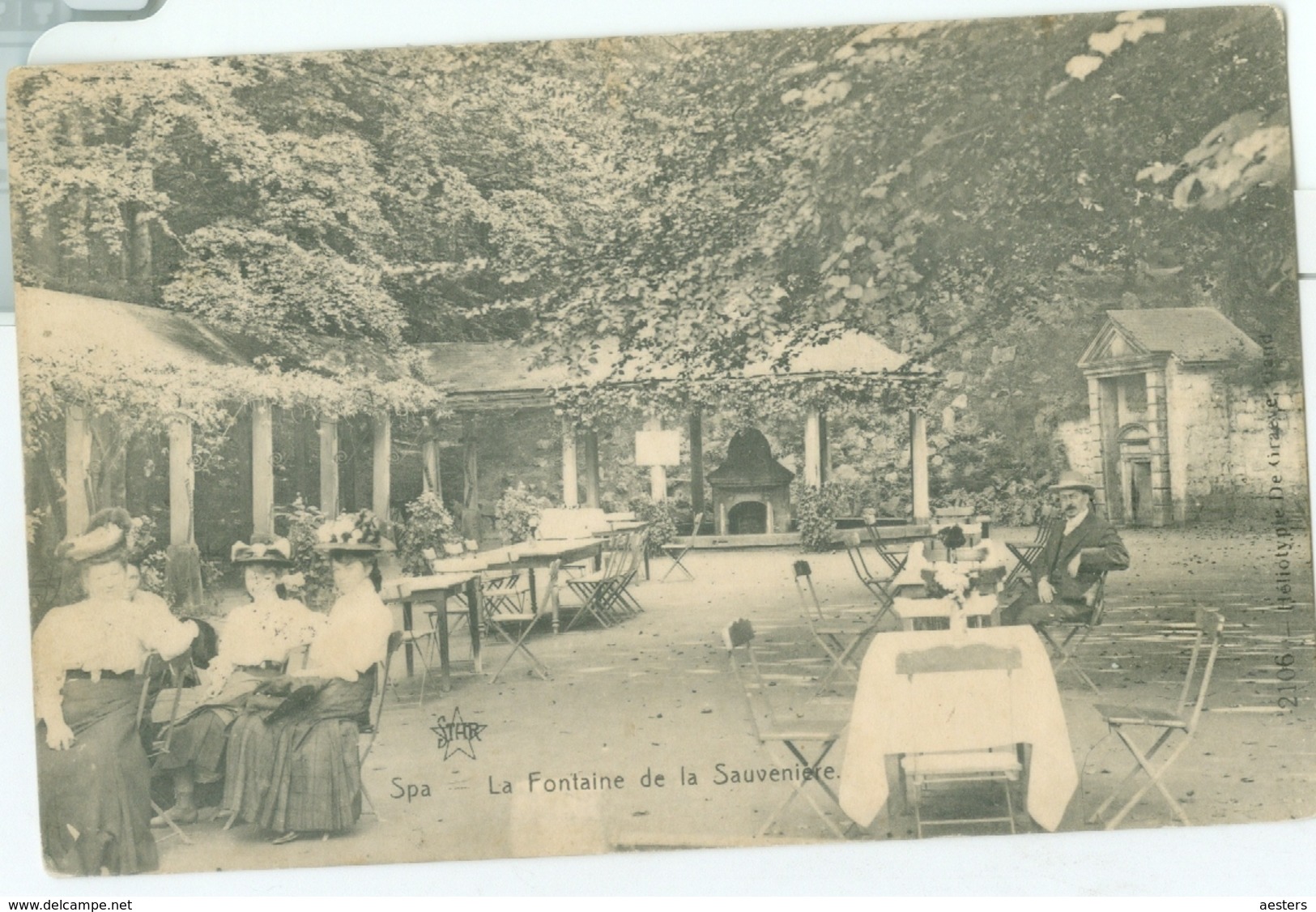 Spa 1912; La Fontaine De La Sauvenière - Voyagé. (Star) - Spa