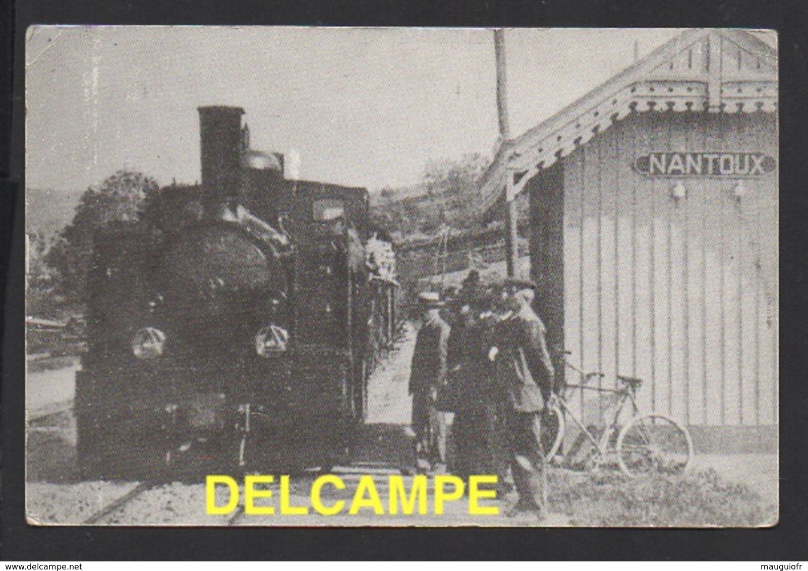 DF / CHEMINS DE FER / NANTOUX (21) / LE TRAIN EN GARE / CARTE DU CHEMIN DE FER TOURISTIQUE DE BLIGNY-SUR-OUCHE - Stations With Trains