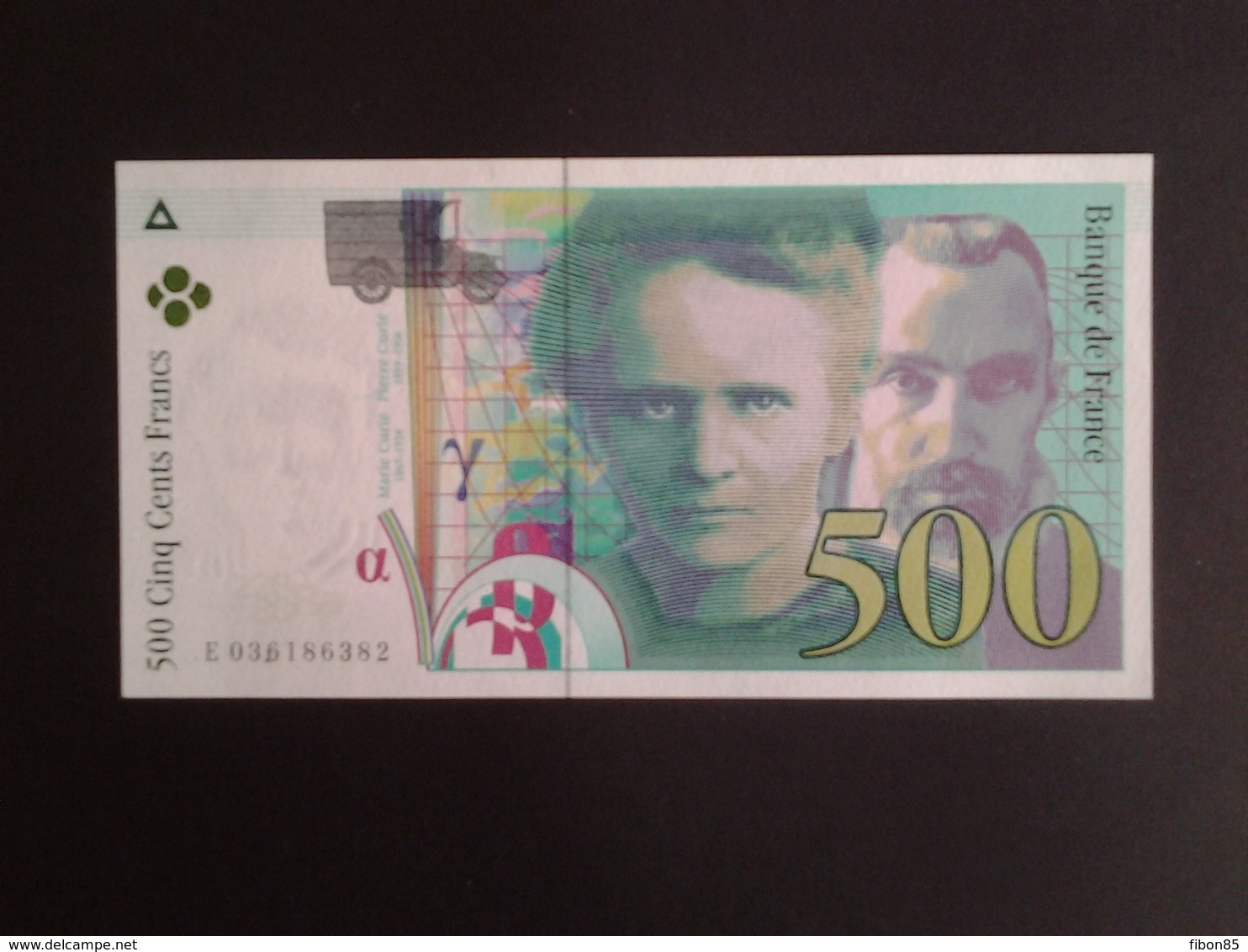 500 F PIERRE ET MARIE -CURIE 1996 SANS STRAP RARE - 500 F 1994-2000 ''Pierre En Marie Curie''