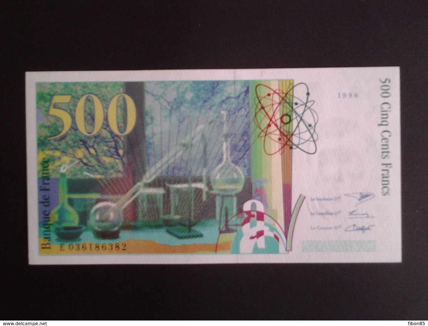 500 F PIERRE ET MARIE -CURIE 1996 SANS STRAP RARE - 500 F 1994-2000 ''Pierre En Marie Curie''