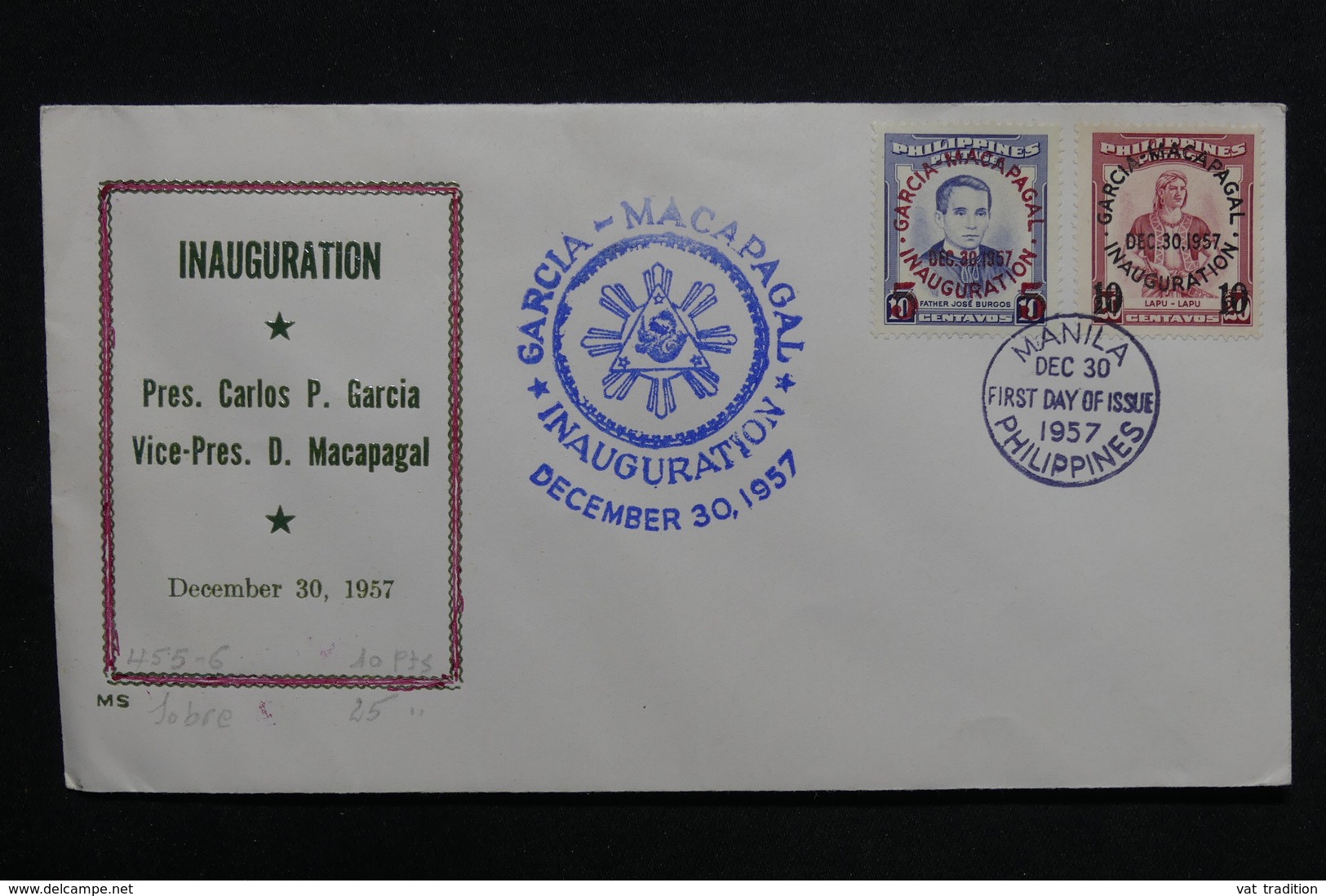 PHILIPPINES - Enveloppe FDC En 1957 - L 31161 - Philippines