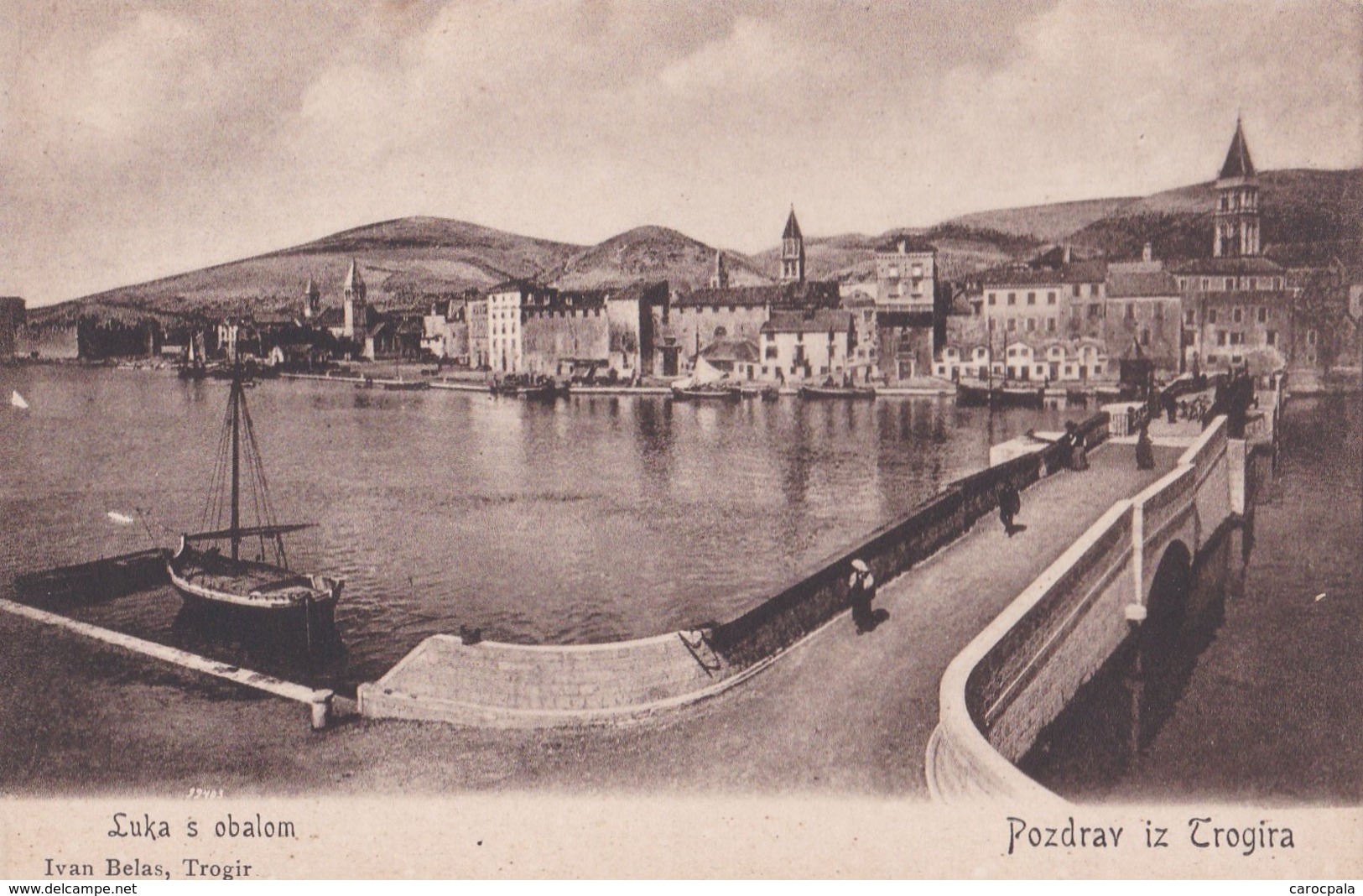 Carte 1920 POZDRAV IZ TROGIR / LUKA S OBALOM - Croatia