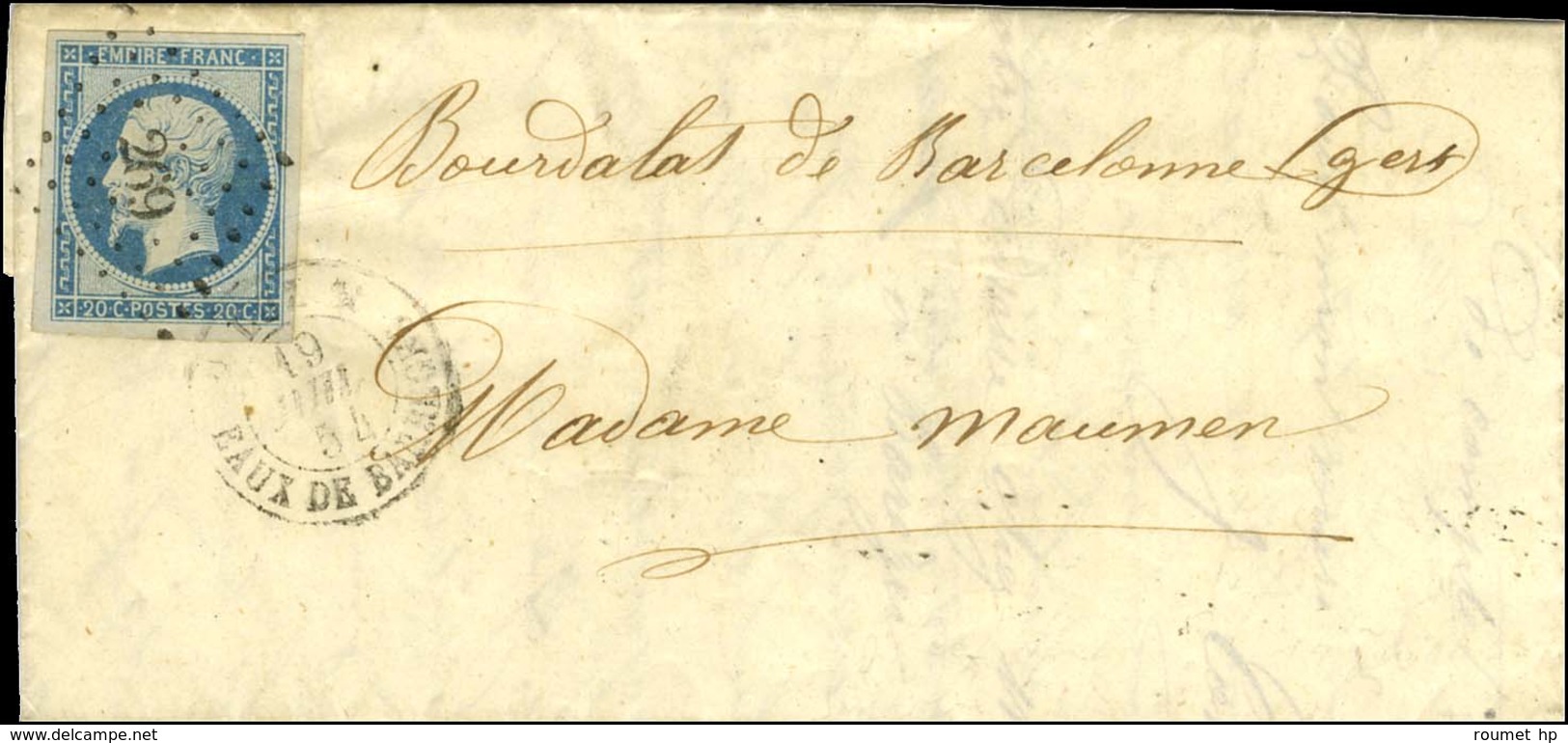 PC 269 / N° 14 Càd Du Bureau Temporaire (durée 3 Mois L'été) LUZ 64 / EAUX DE BARREGES. 1854. - TB. - 1853-1860 Napoleone III