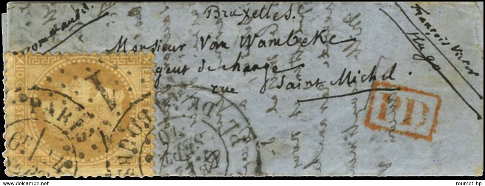 Etoile 1 / N° 28 Càd PARIS / PL. DE LA BOURSE 24 SEPT. 70. Au Verso, étoile 1 / N° 29 Càd PARIS / PL. DE LA BOURSE 24 SE - Guerra Del 1870