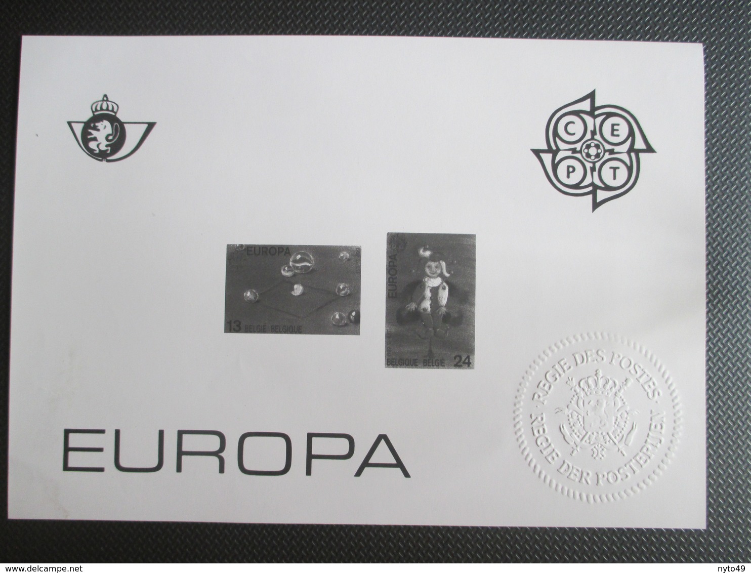 2323/24 - Europa 1989 -  ZW- Blaadje - Kwot € 22.5 - B&W Sheetlets, Courtesu Of The Post  [ZN & GC]