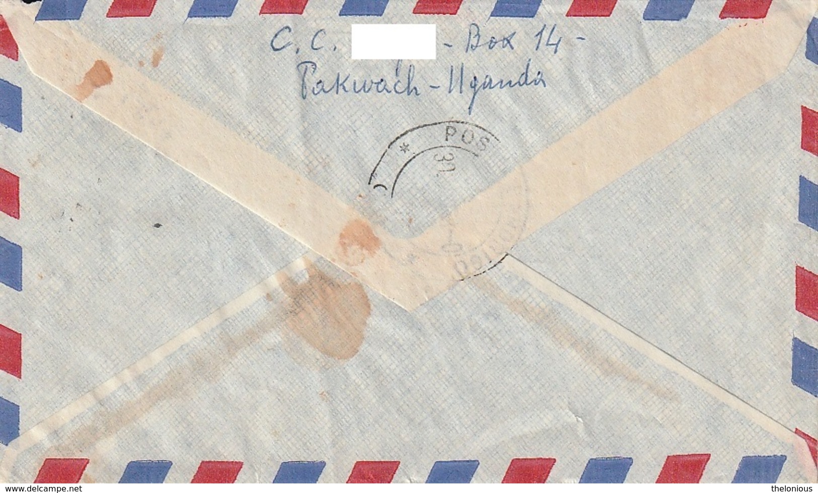 # Lettera Dalla UGANDA Con Francobolli Del 1965 Inviata A Sandrigo Nel 1968 - Uganda (1962-...)