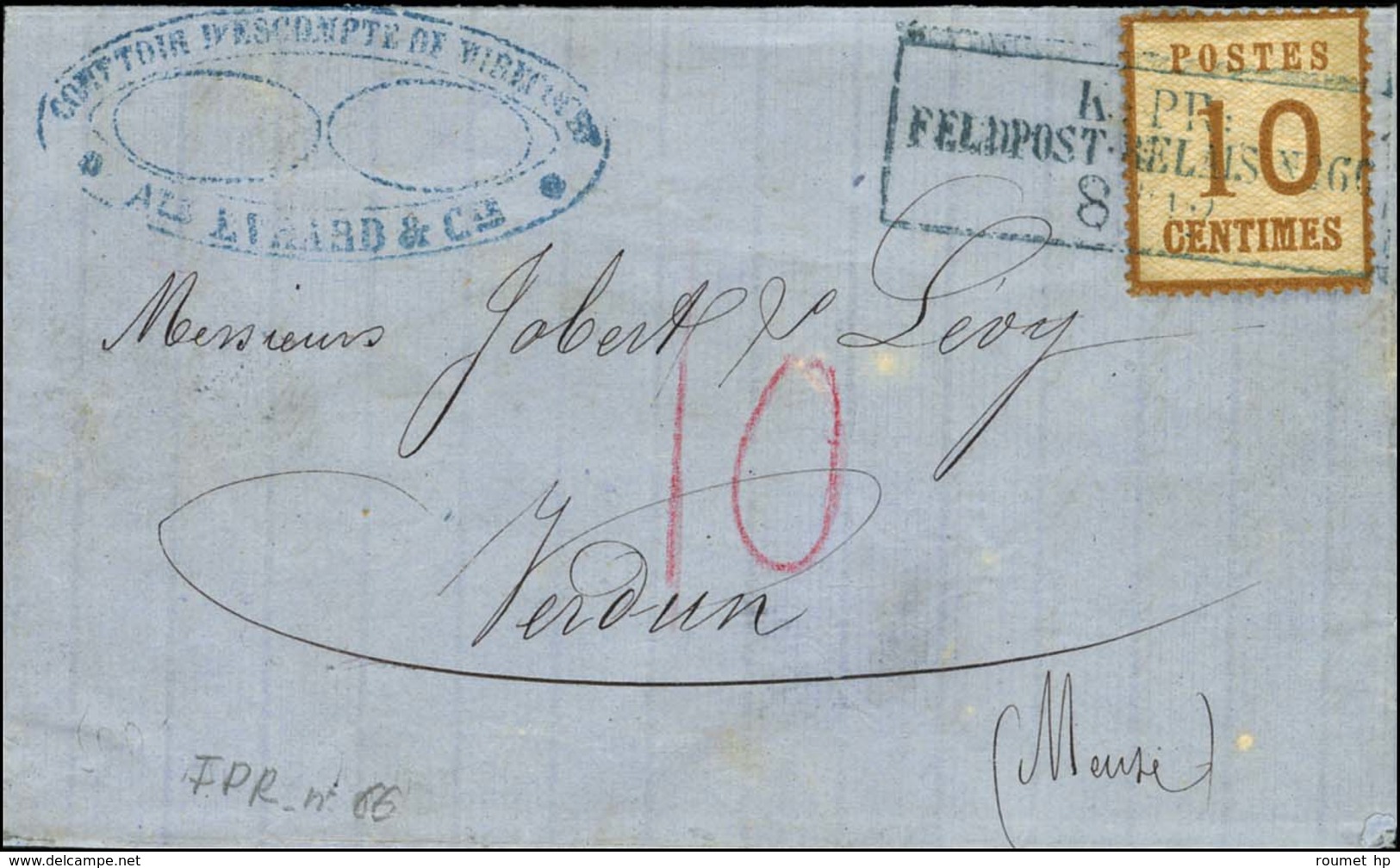 Cachet Encadré Bleu K:PR / FELDPOST-RELAIS N°66 / Als. N° 5 Sur Lettre Avec Texte Daté De Mirecourt Le 7 Décembre 1870 P - Guerra De 1870
