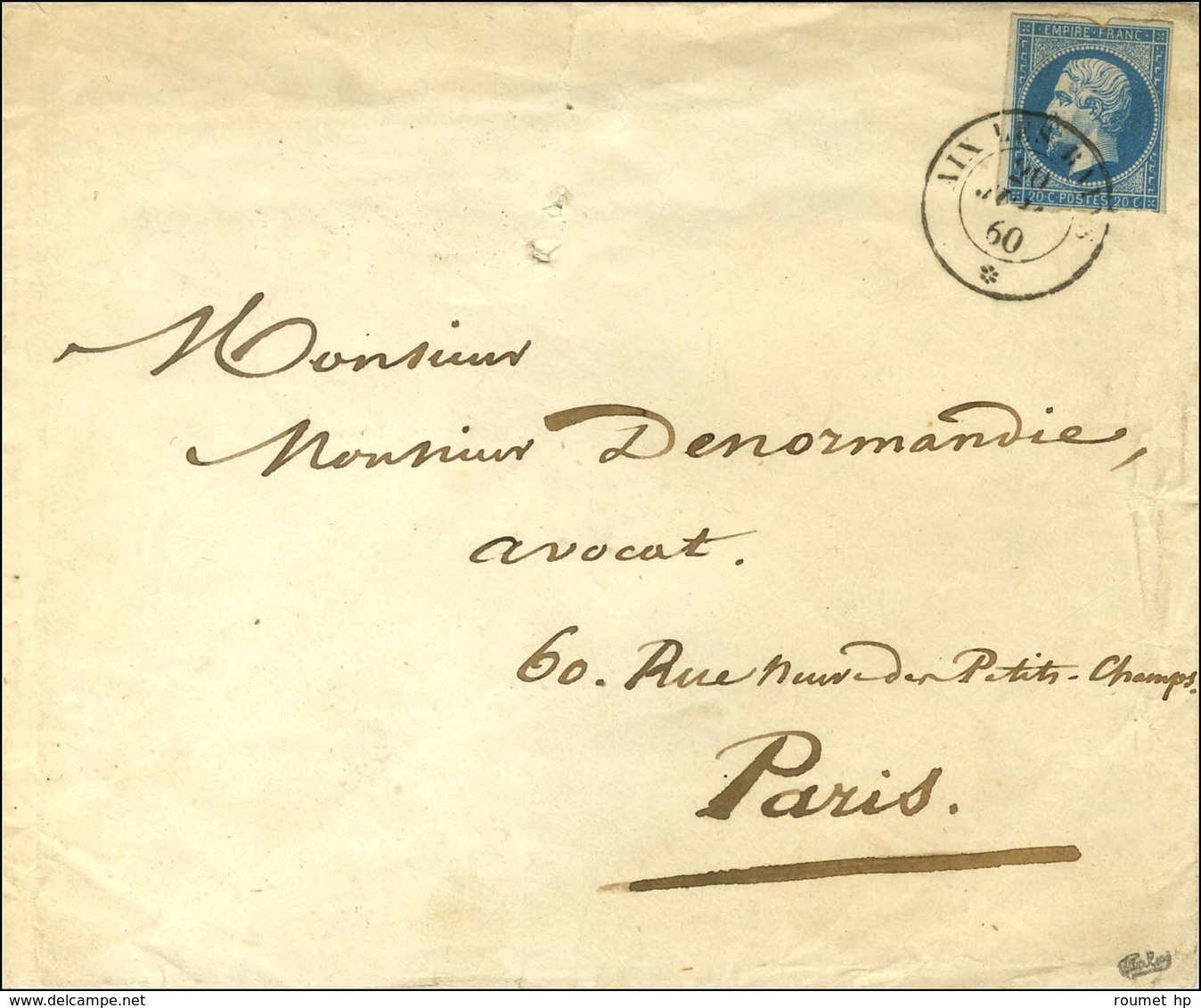 Càd AIX-LES-BAINS / * / N° 14 (pd) Sur Lettre Pour Paris. 1860. - TB. - 1849-1876: Periodo Clásico