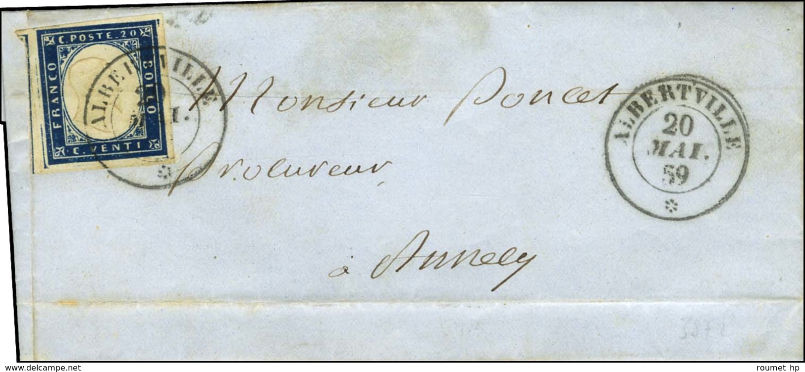 Càd ALBERTVILLE / * / Sardaigne N° 12 Sur Lettre Pour Annecy. 1859. - TB. - 1849-1876: Classic Period
