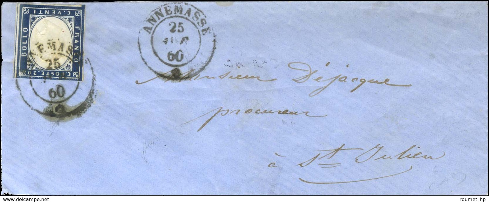 Càd ANNEMASSE / * / Sardaigne N° 12 Sur Lettre Pour St Julien. 1860. - TB. - 1849-1876: Periodo Classico