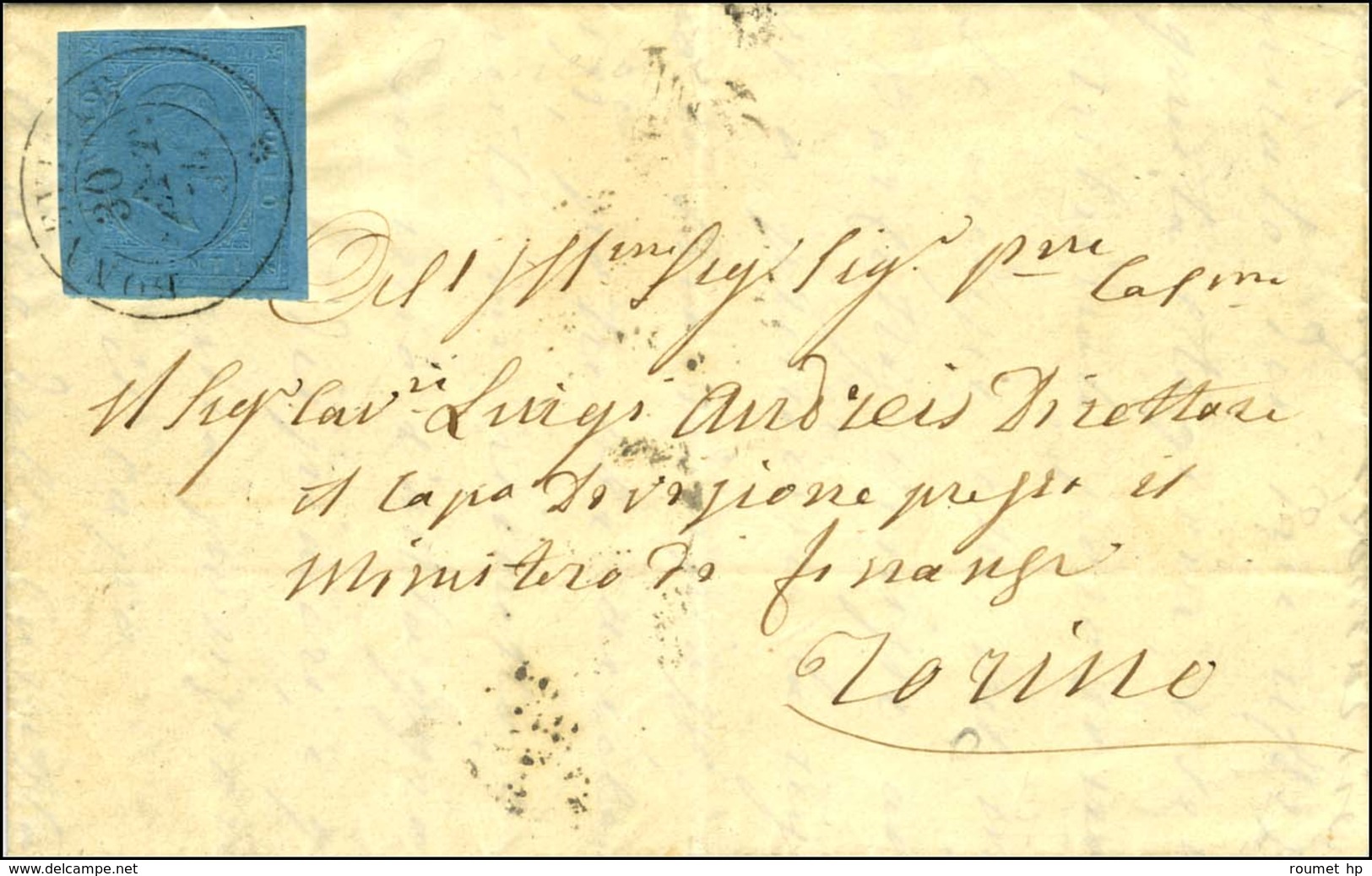 Càd BONNEVILLE / * / Sardaigne N° 5 Sur Lettre Pour Turin. 1855. - TB / SUP. - 1849-1876: Periodo Classico