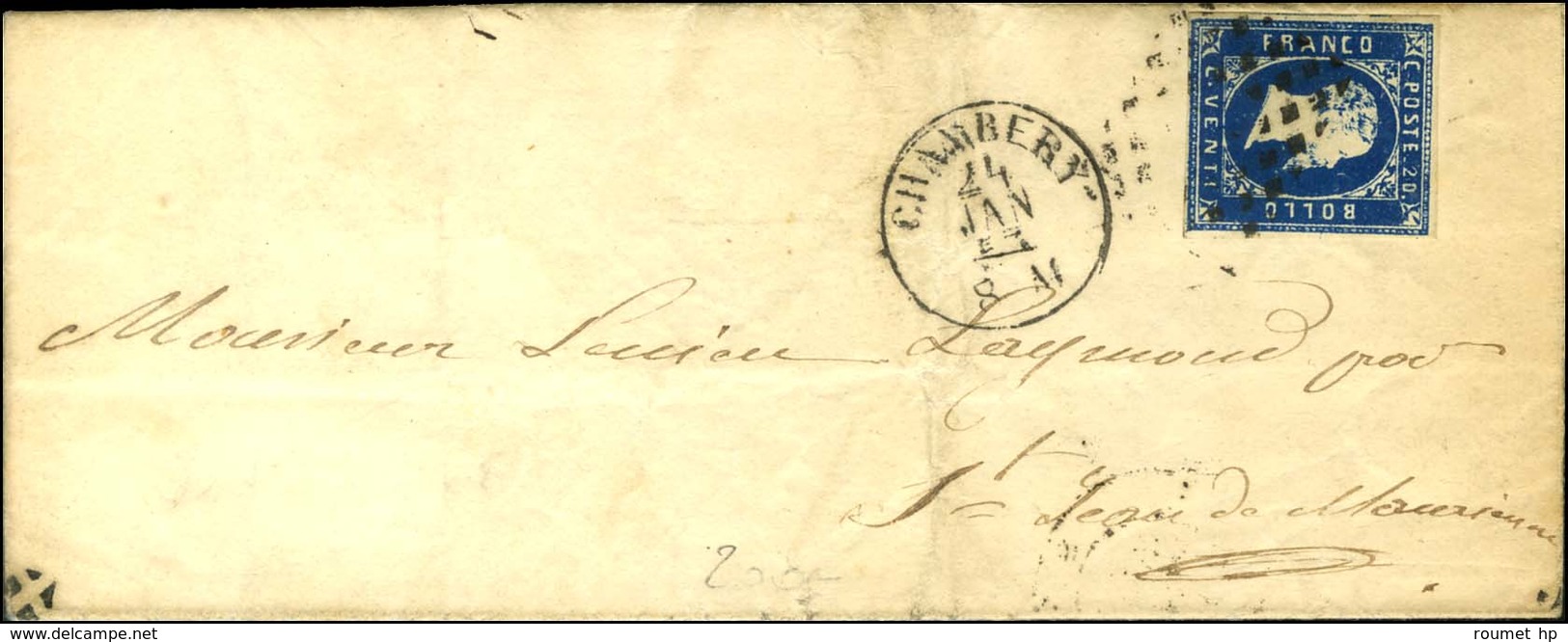 Grille / Sardaigne N° 2 Càd CHAMBERY Sur Lettre Pour St Jean De Maurienne. 1853. - TB. - 1849-1876: Periodo Clásico