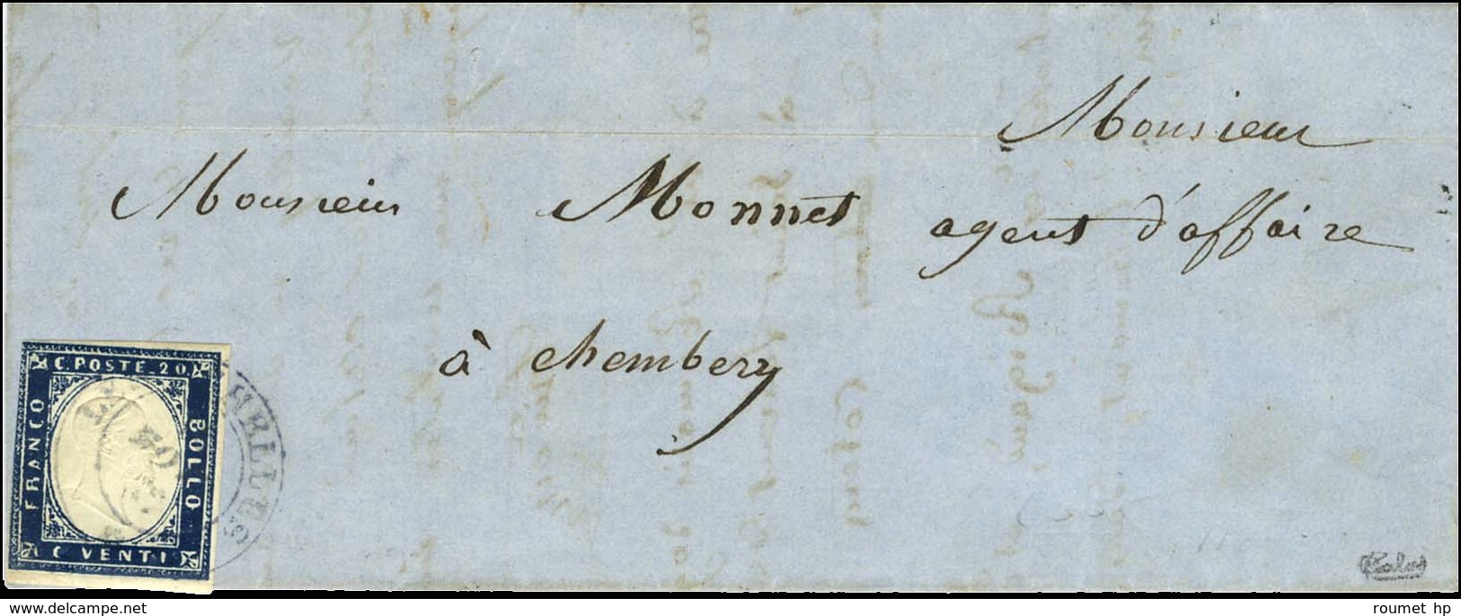 Càd LES ECHELLES / * / Sardaigne N° 12 (infime Def) Sur Lettre Pour Chambéry. 1857. - TB. - 1849-1876: Periodo Classico