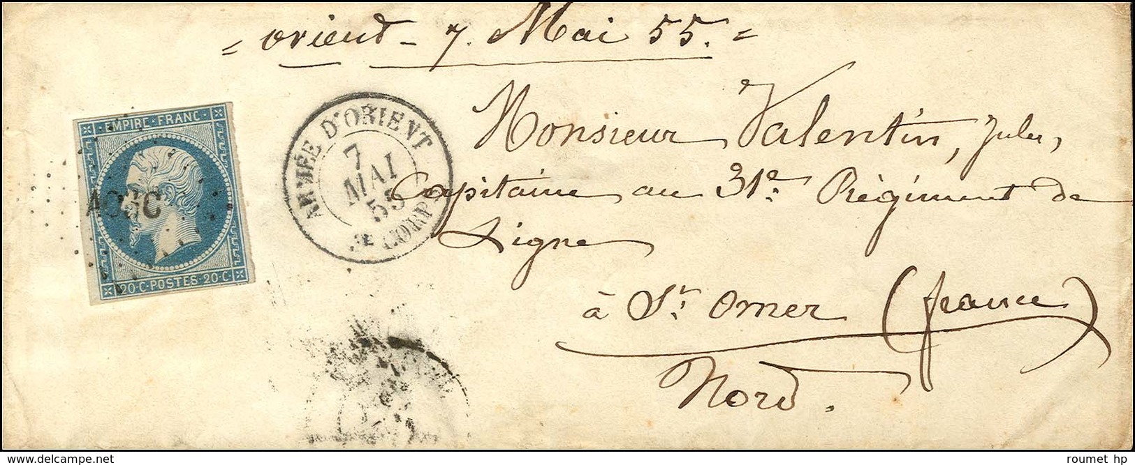 Losange AO3C / N° 14 Càd ARMEE D'ORIENT / 3e CORPS. 1855. - TB / SUP. - R. - Army Postmarks (before 1900)