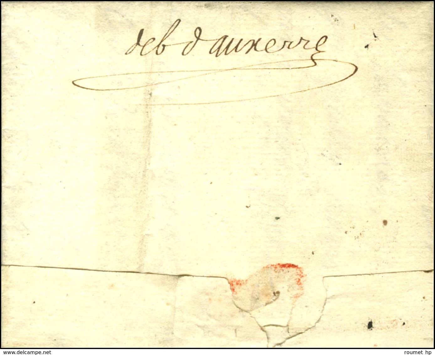'' Deb. D'Auxerre '' (L N° 11). 1771. - TB. - Autres & Non Classés