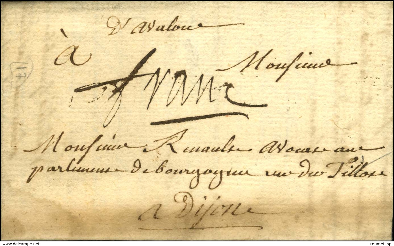 '' D'Avallon '' (L N° 1) + '' Franc '' (L N° 4) Sur Lettre Avec Texte Daté 1762. - TB. - Other & Unclassified