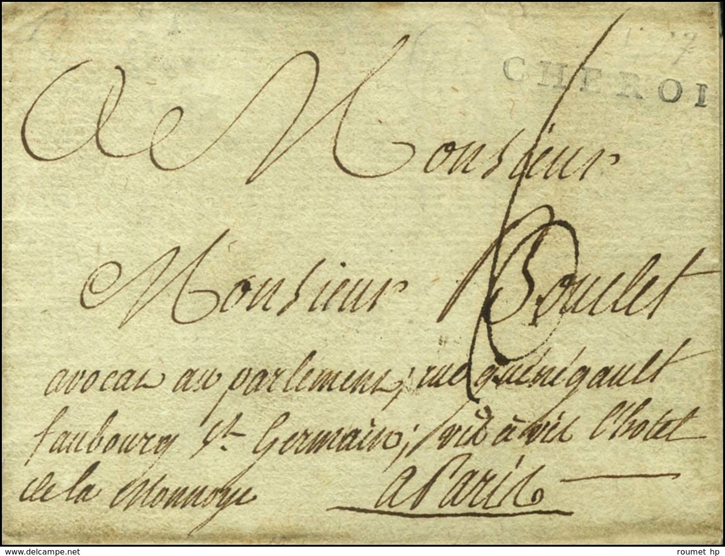 CHEROI (L N° 1) Sur Lettre Avec Texte Daté 1787. - TB / SUP. - R. - Other & Unclassified