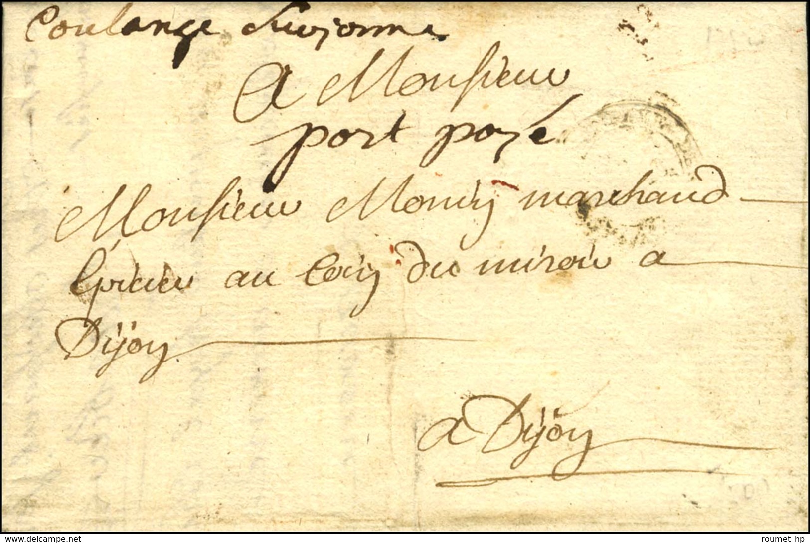 '' Coulange Sur Yonne '' (L N° 3) + '' Port Payé '' (L N° 4) Sur Lettre Avec Texte Daté 1752. - TB / SUP. - R. - Sonstige & Ohne Zuordnung