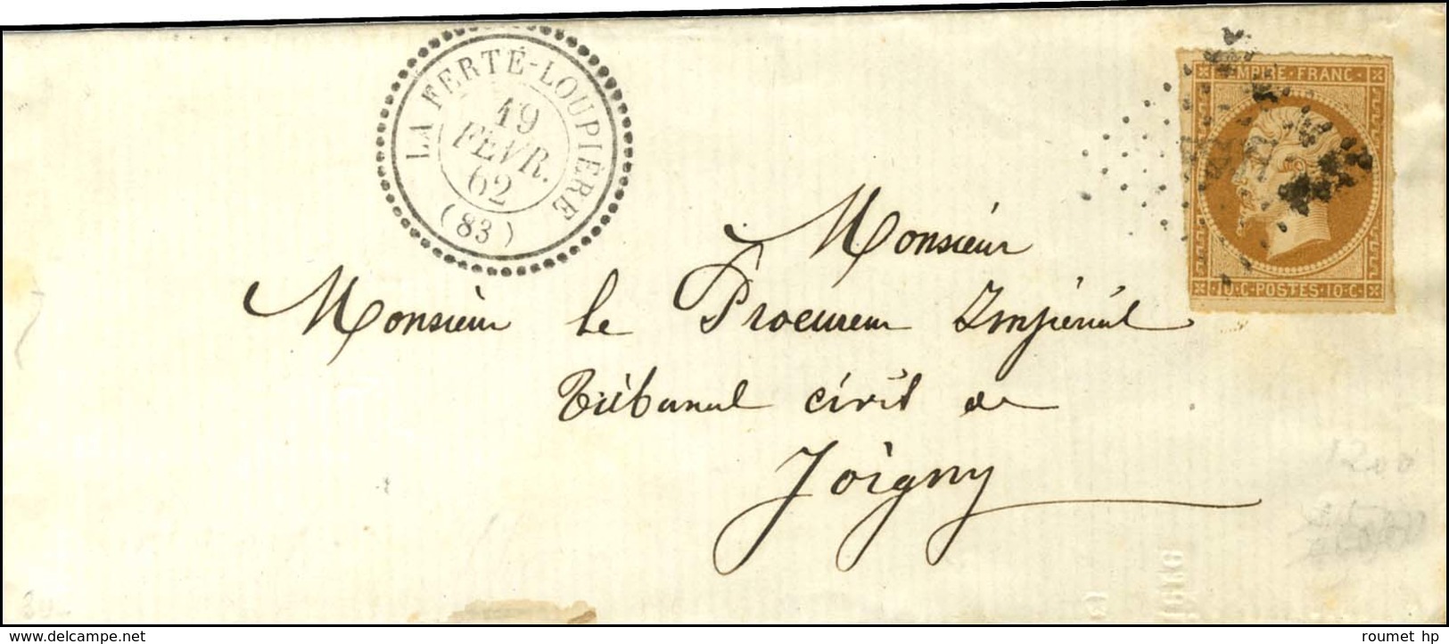 PC 4034 / N° 13 Infime Def Càd T 22 LA FERTE-LOUPIERE (83) Sur Lettre Locale Pour Joigny. 1862. - TB. - Sonstige & Ohne Zuordnung