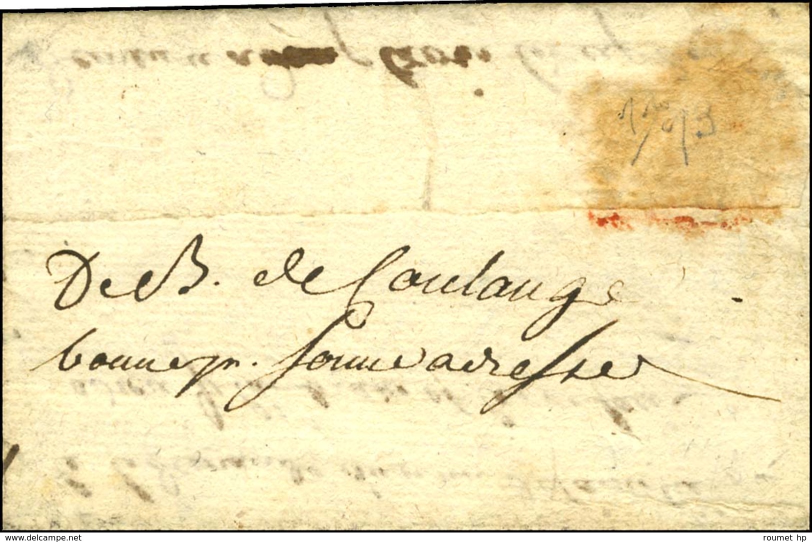 '' Deb De Coulange '' Au Recto 83 / NOYERS Bleu Sur Lettre Avec Texte Daté 1793. - TB. - Other & Unclassified