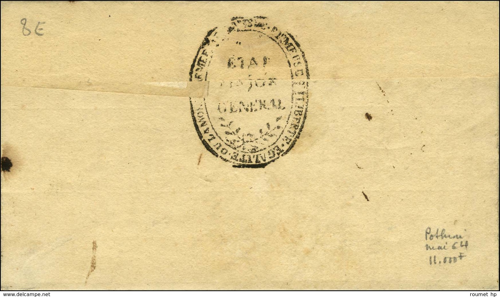 ARM. SAMBRE ET MEUSE Rouge + Griffe De Fabrication Locale Chargée Rouge Sur LAS Jourdan Pour Le Directoire Exécutif à Pa - Legerstempels (voor 1900)