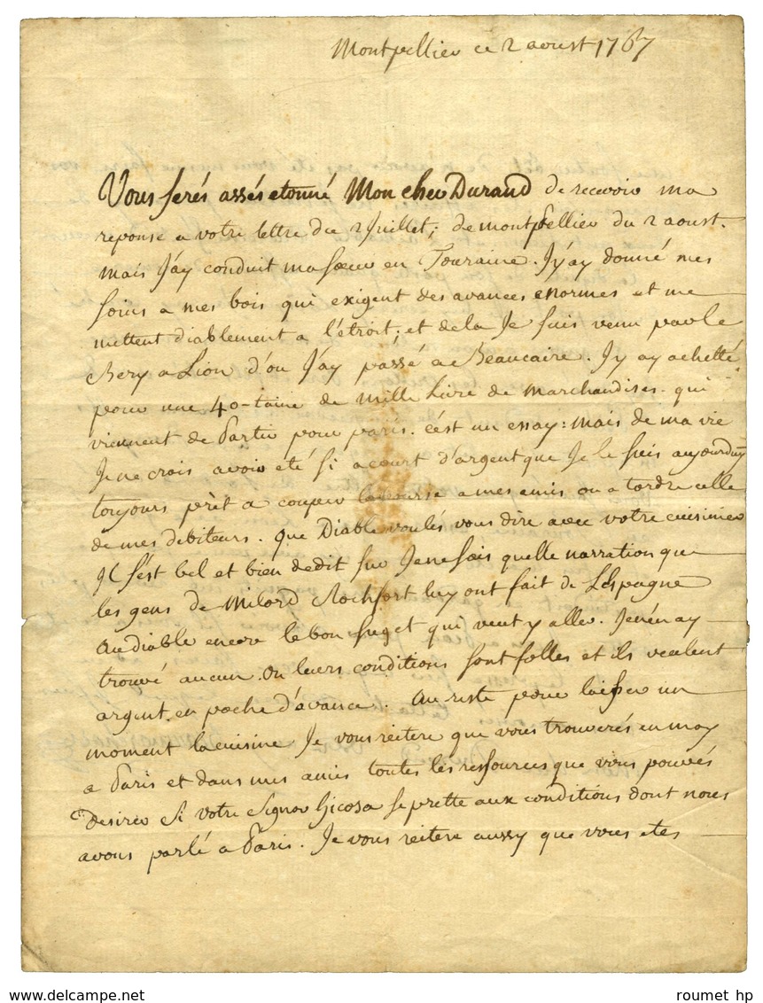 BEAUMARCHAIS Pierre Augustin Caron De (1732-1799), écrivain Et Homme D'affaires. - Andere & Zonder Classificatie