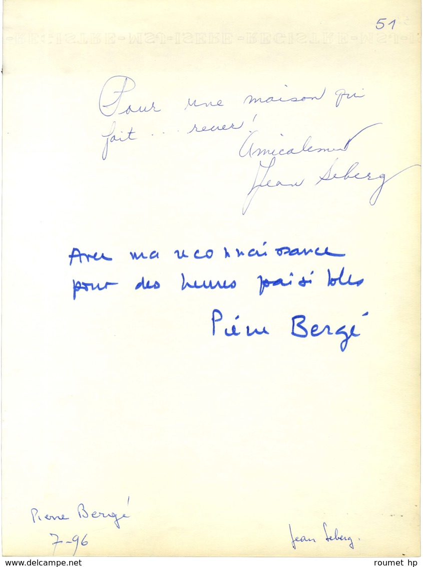 BERGÉ Pierre - SEBERG Jean - LAFORET Marie. - Other & Unclassified
