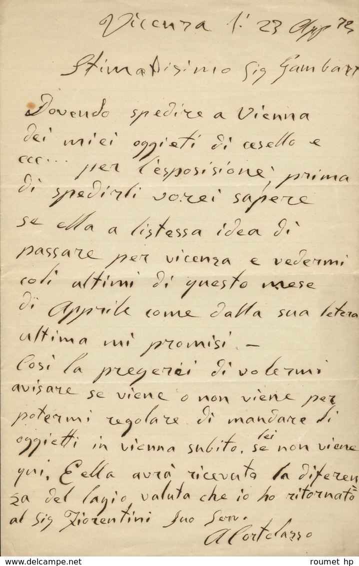 CORTELAZZO Antonio (1819-1905), Sculpteur Et Ciseleur Italien. - Sonstige & Ohne Zuordnung