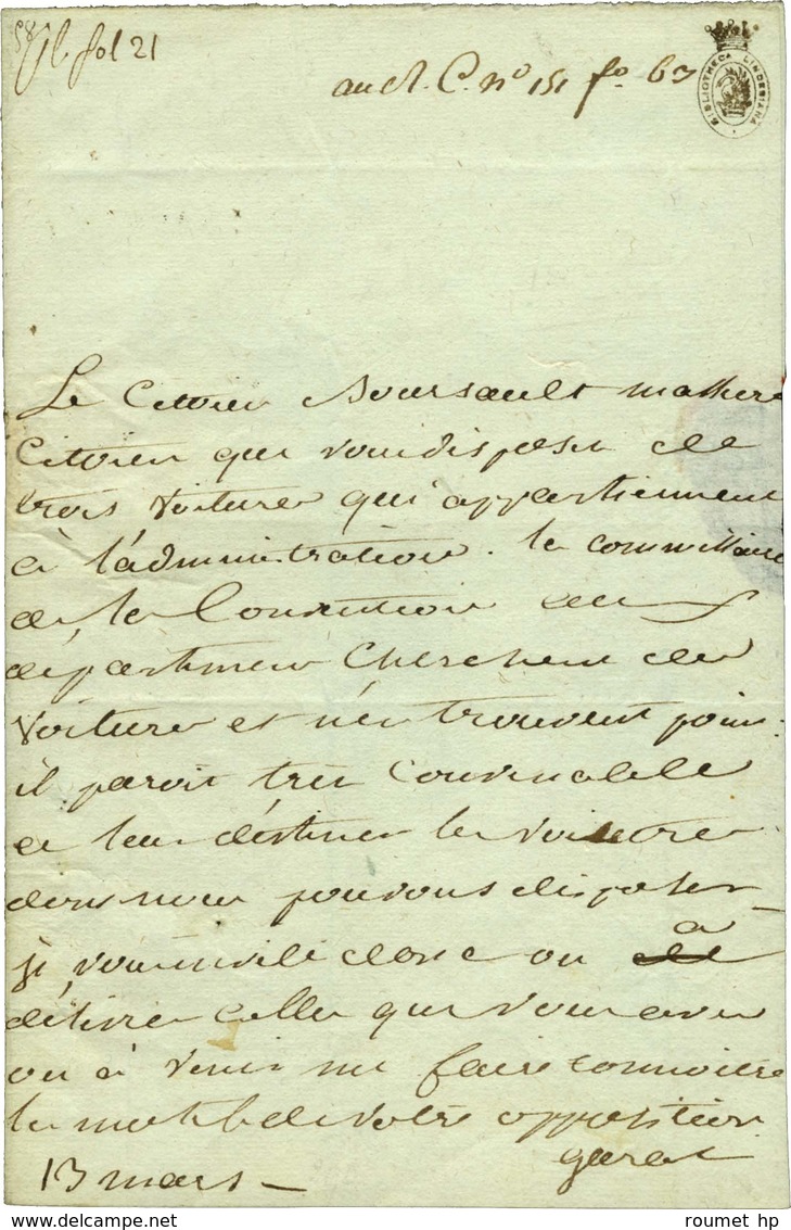 GARAT Dominique Joseph, Comte (1749-1833), Avocat Et Homme Politique, De L'Académie Française. - Other & Unclassified