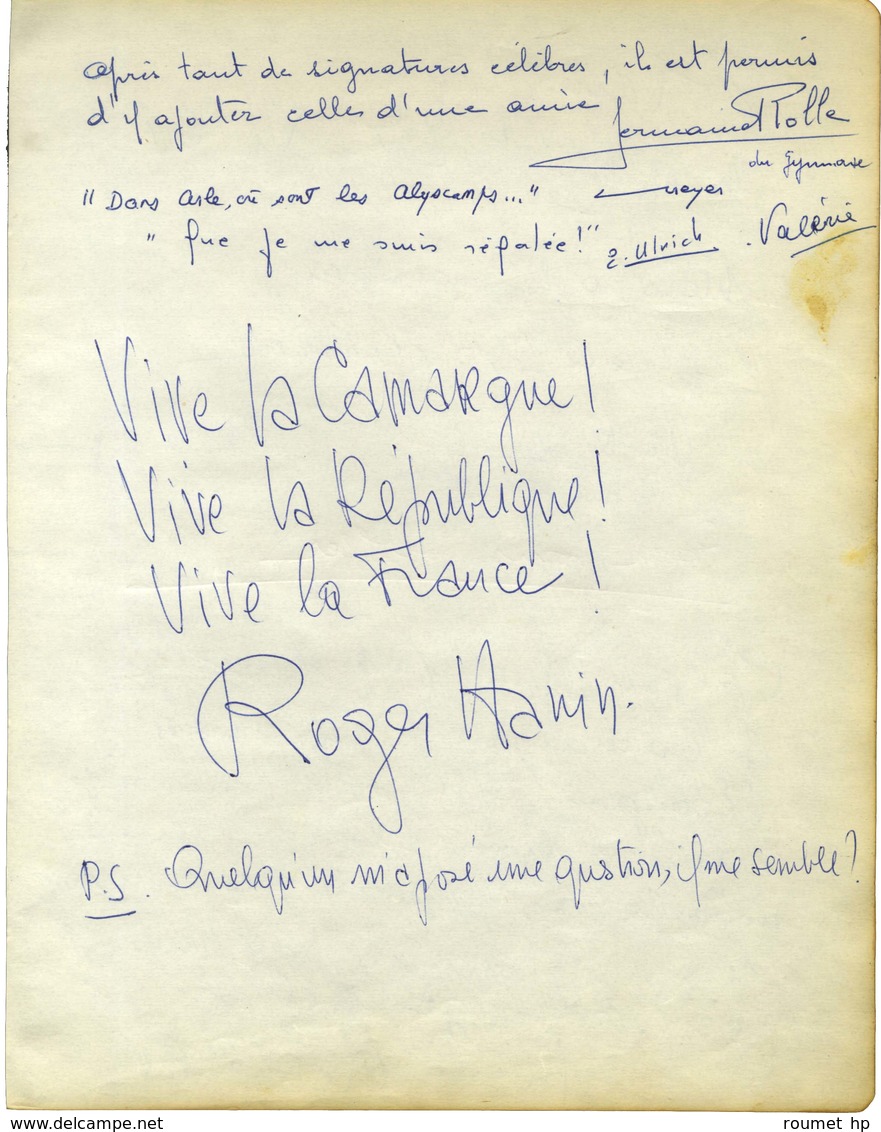 HANIN Roger, Levy Dit (1925-2015), Acteur, Réalisateur Et écrivain. - Other & Unclassified