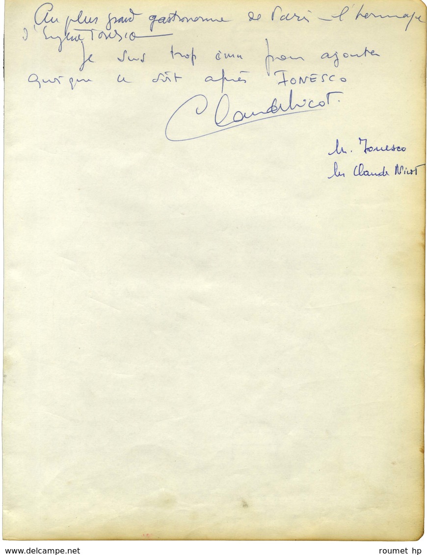 IONESCO Eugène (1909-1994), Dramaturge Et écrivain Roumano-français. - Otros & Sin Clasificación