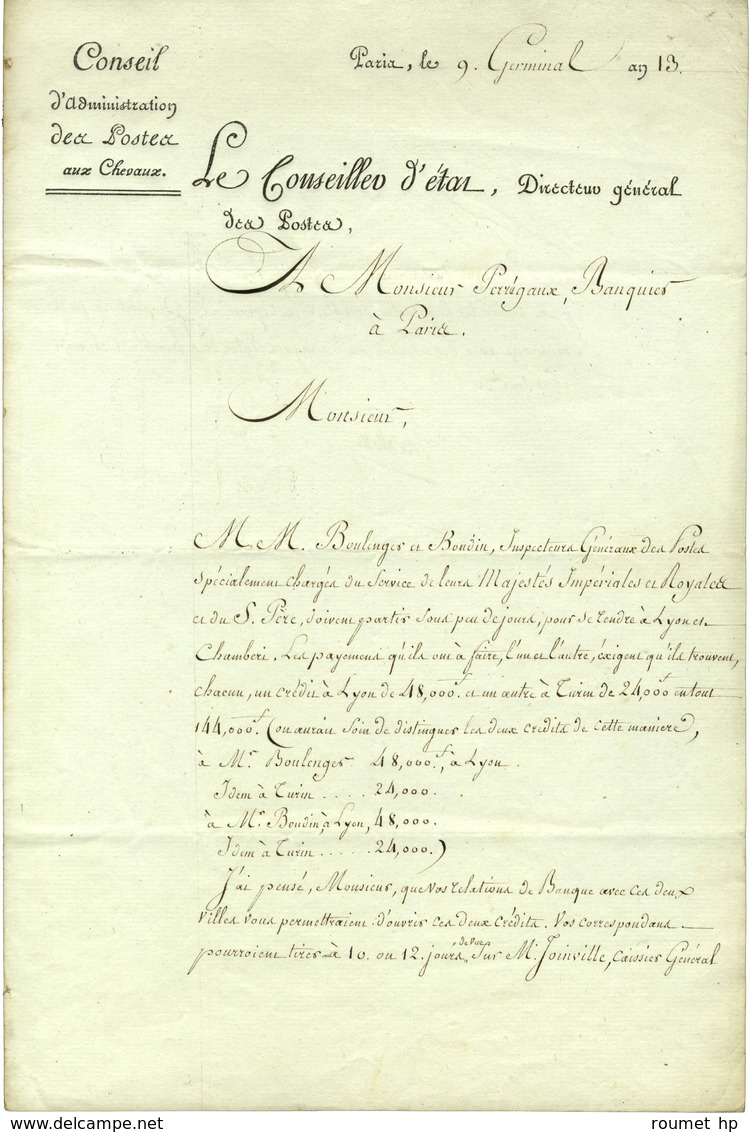 LAVALETTE Antoine Marie Chamans, Comte De (1769-1830), Directeur Général Des Postes. - Otros & Sin Clasificación