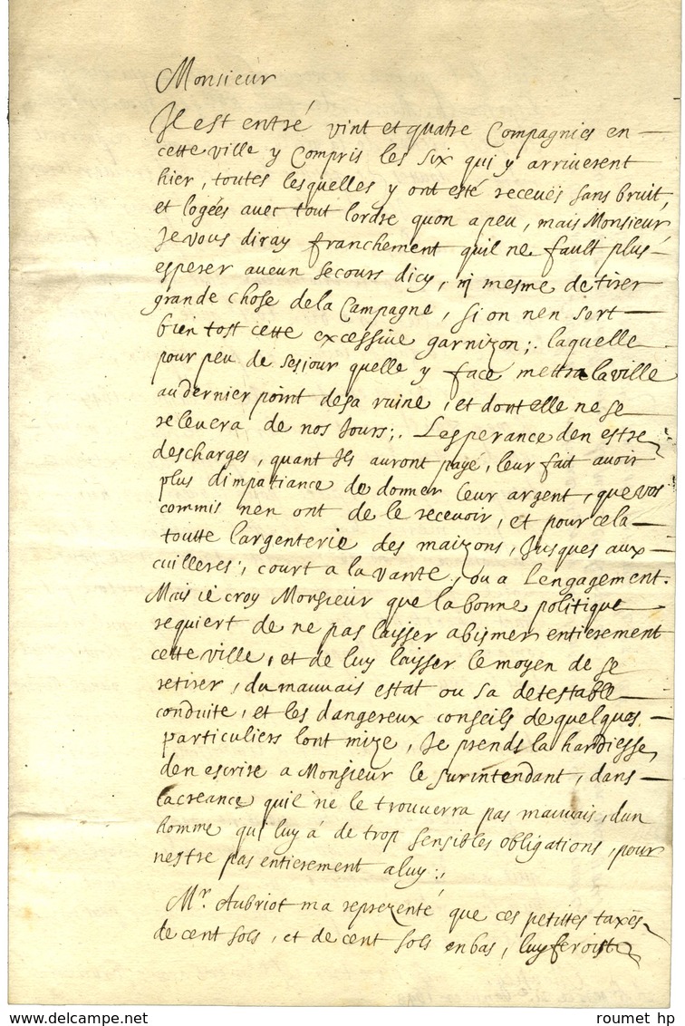 [MAILLÉ-BRÉZÉ Urbain De, Marquis De Brézé (1597-1650), Maréchal De France]. - Andere & Zonder Classificatie