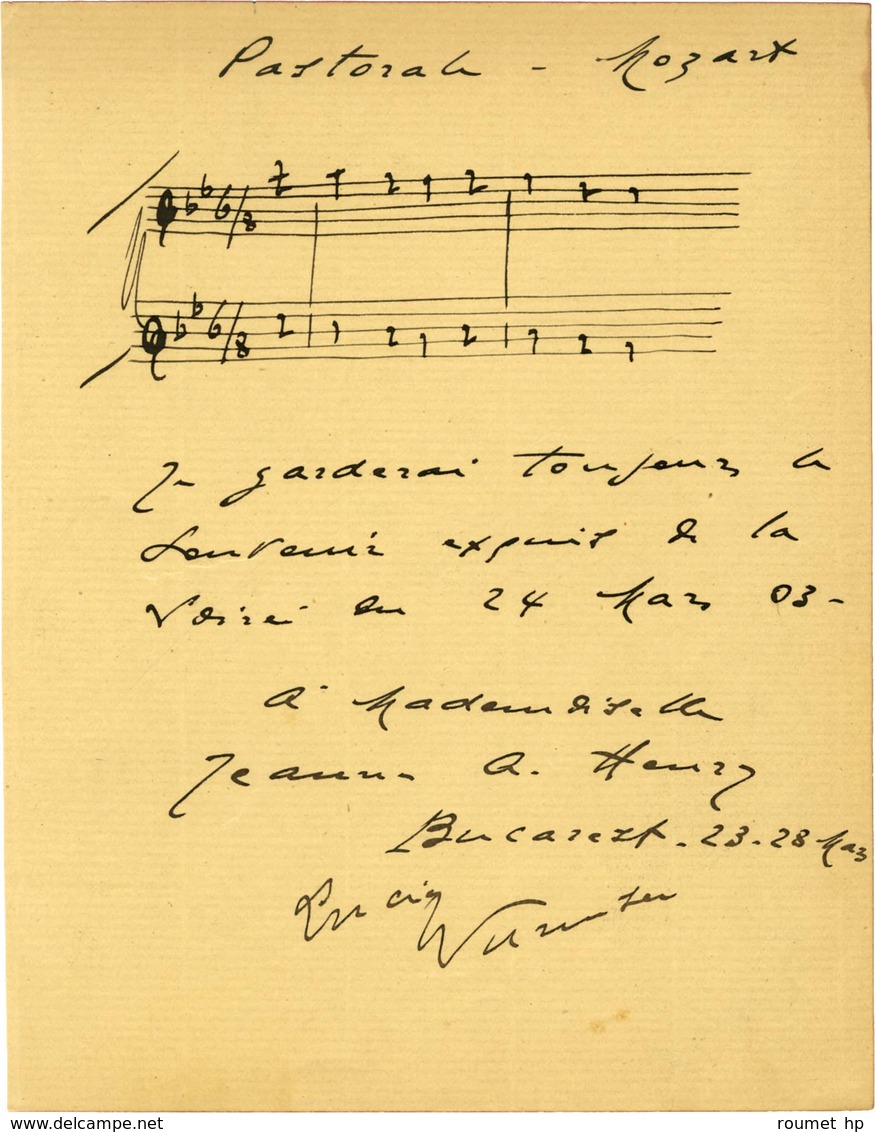 WURMSER Lucien (1877-1967), Pianiste Et Compositeur. - Sonstige & Ohne Zuordnung