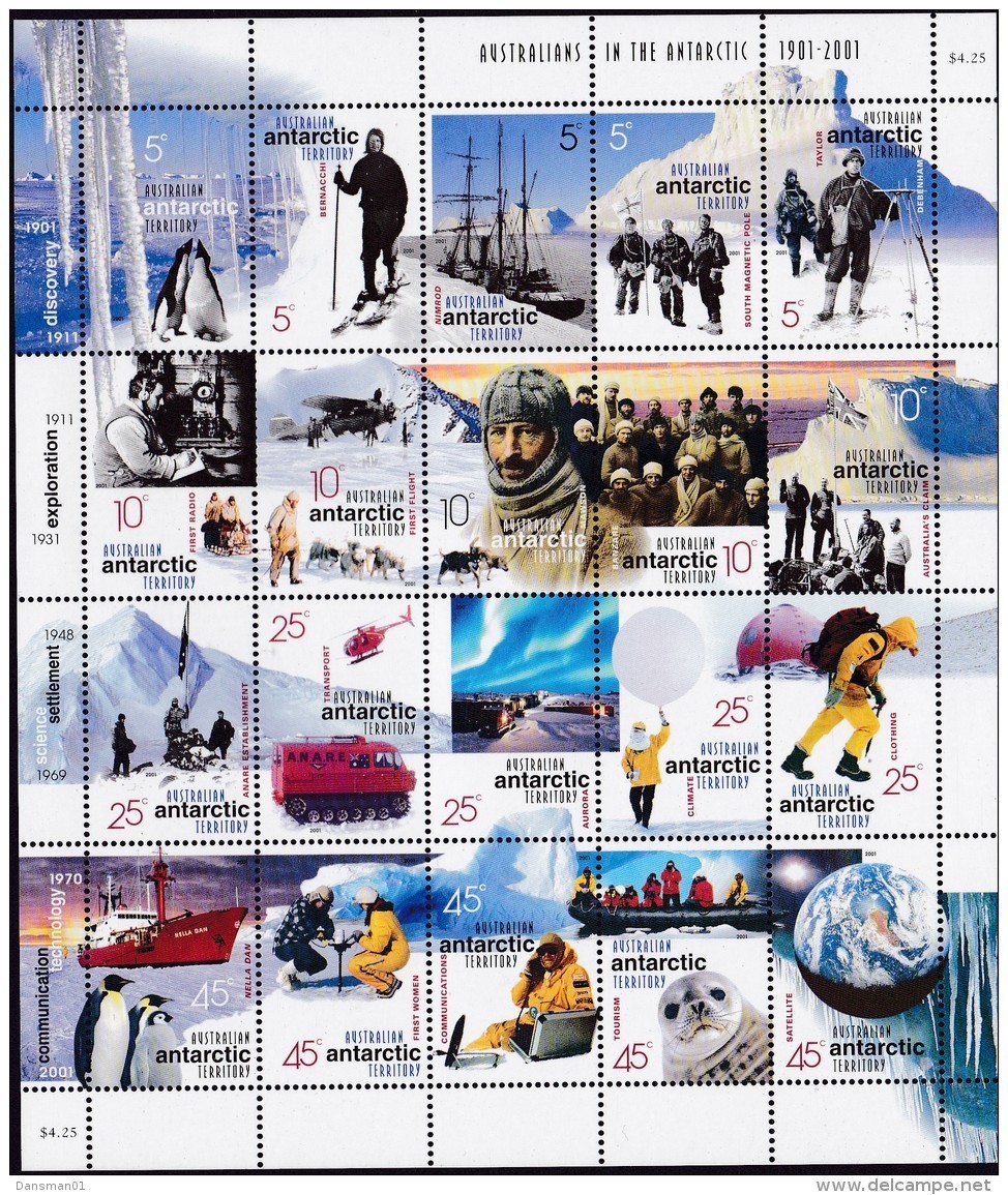 AUSTRALIAN ANTARTIC TERRITORY 2001 SHEET Mint Never Hinged - Neufs