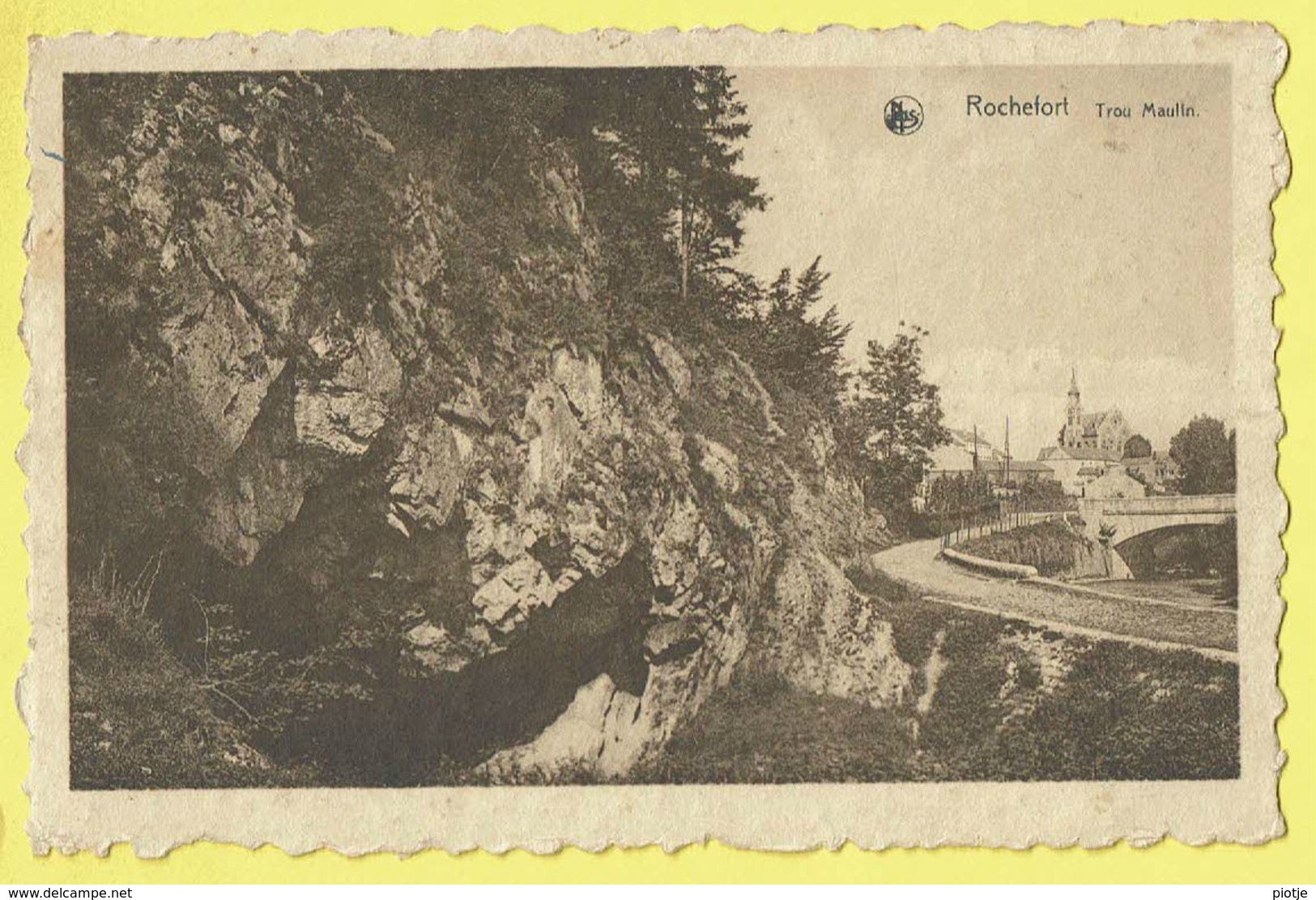 * Rochefort (Namur - La Wallonie) * (Nels, Ern Thill) Trou Maulin, Rochers, Grotte, Pont, église, Rare, Old, CPA - Rochefort