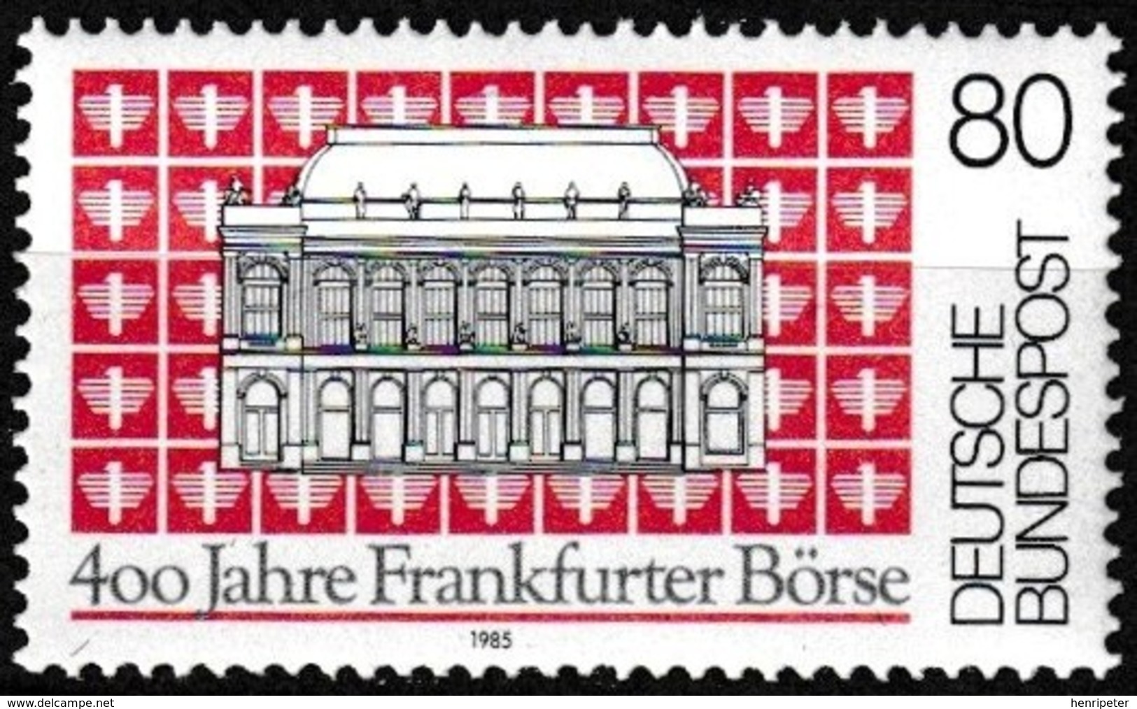 T.-P. Gommé Neuf**  400e Anniversaire De La Bourse De Francfort - N° 1089 (Yvert) - République Fédérale D'Allemagne 1985 - Neufs