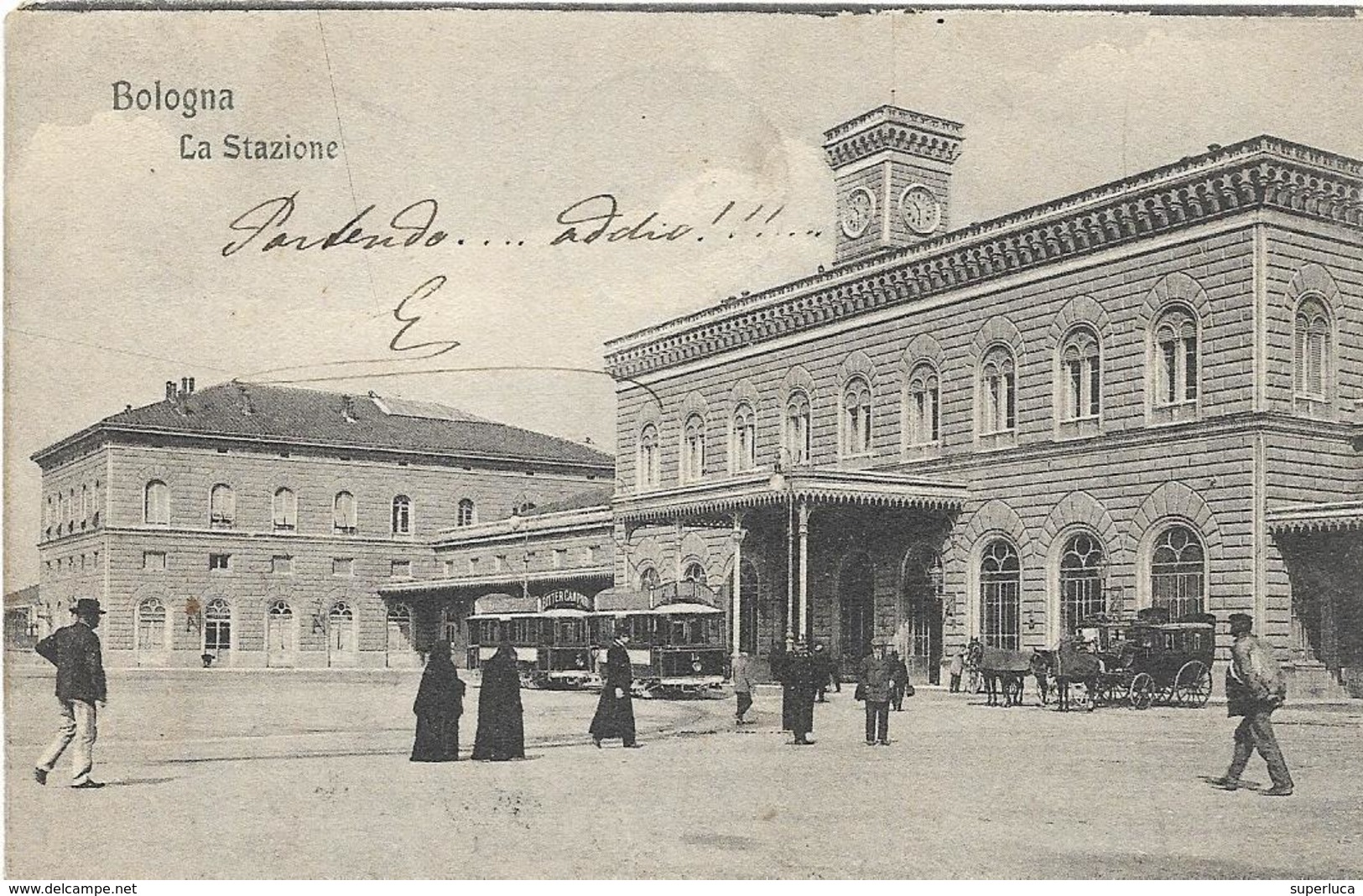 6-BOLOGNA-LA STAZIONE-ANIMATA TRAM-CARROZZE-SUORE - Stazioni Senza Treni