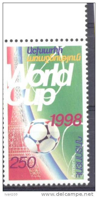 1998. Armenia, World Soccer Cup 1998, 1v Perforated, Mint/** - Armenien