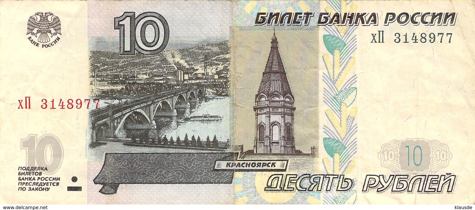 10 Rubel Rußland 1997 VF/F (III) - Russland