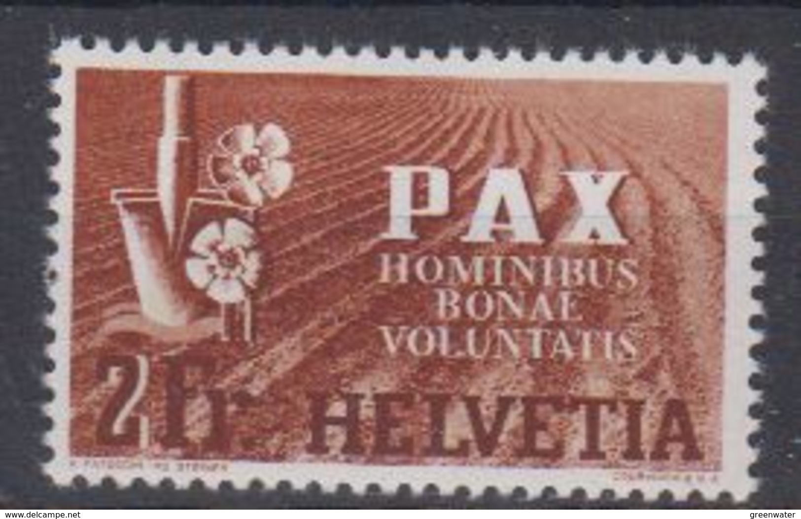 Switzerland 1945 PAX 2fr ** Mnh (42977A) - Neufs